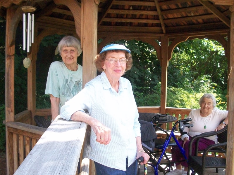 women in the gazebo